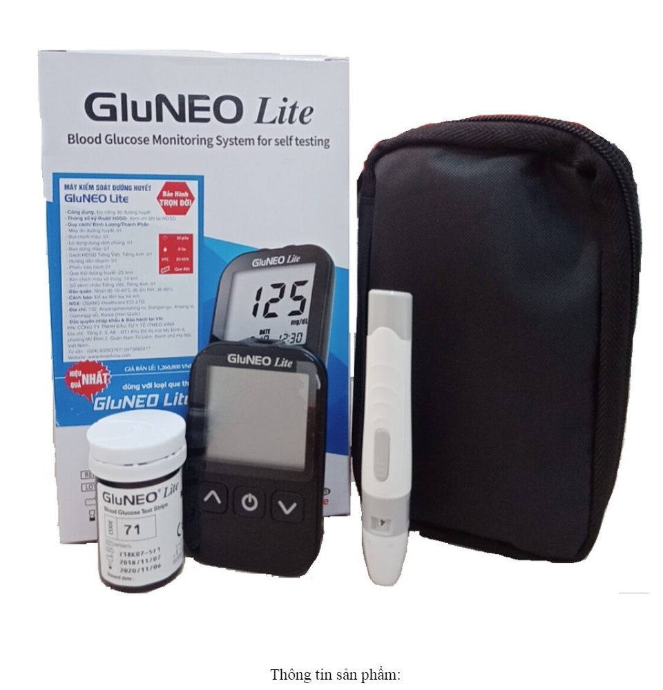 Máy đo đường huyết GluNeo Lite quà từ Glucerna