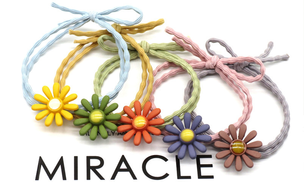 Dây buộc tóc, chun cột tóc hình bông hoa/ quả dứa/ cà rốt/ vịt con đáng yêu dễ thương CameWell C06HB