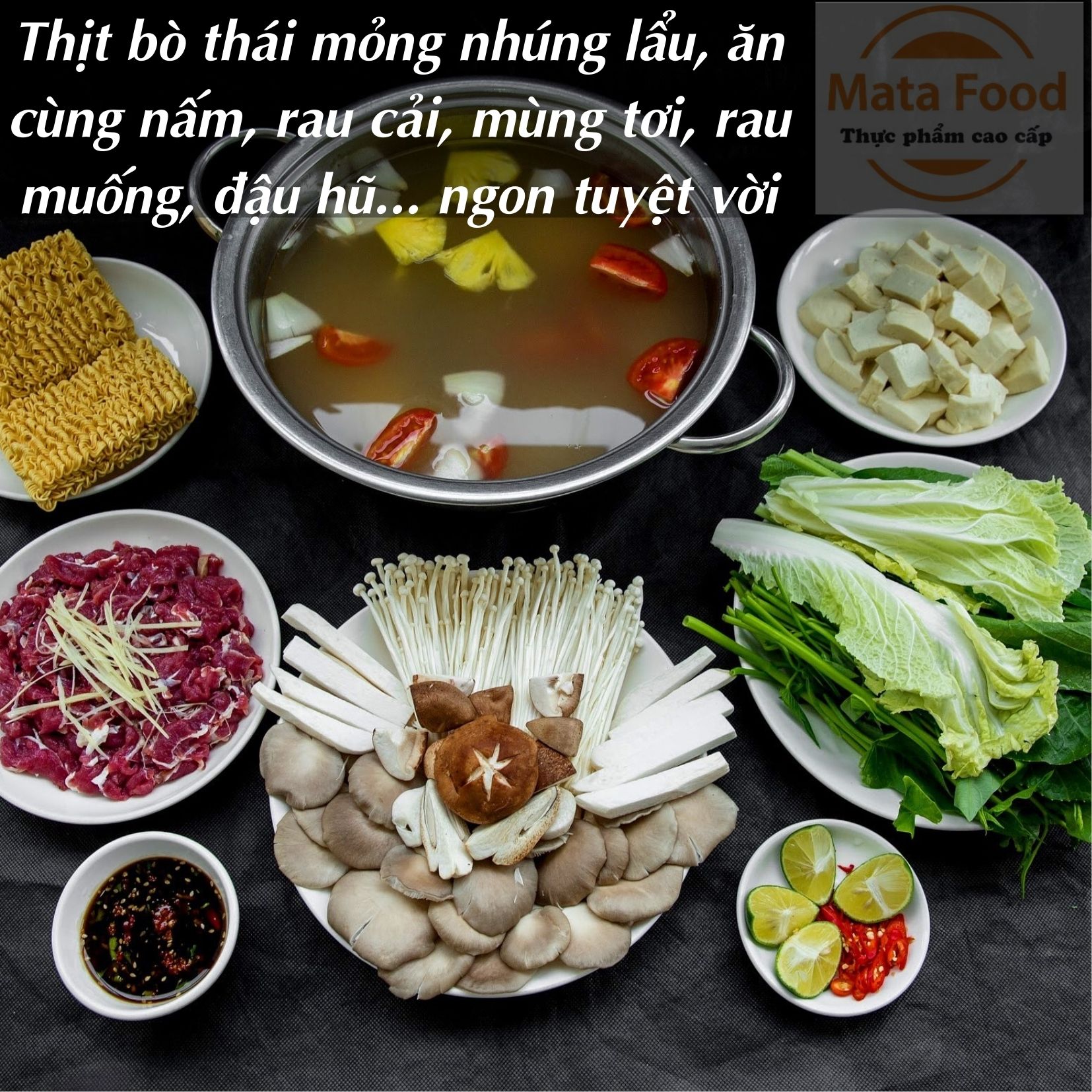 Thịt bò tơ Củ Chi nạc đùi không da 500gr - chế biến món ngon như bò tái, nhúng lẩu, nướng, hấp, xào... Matafood