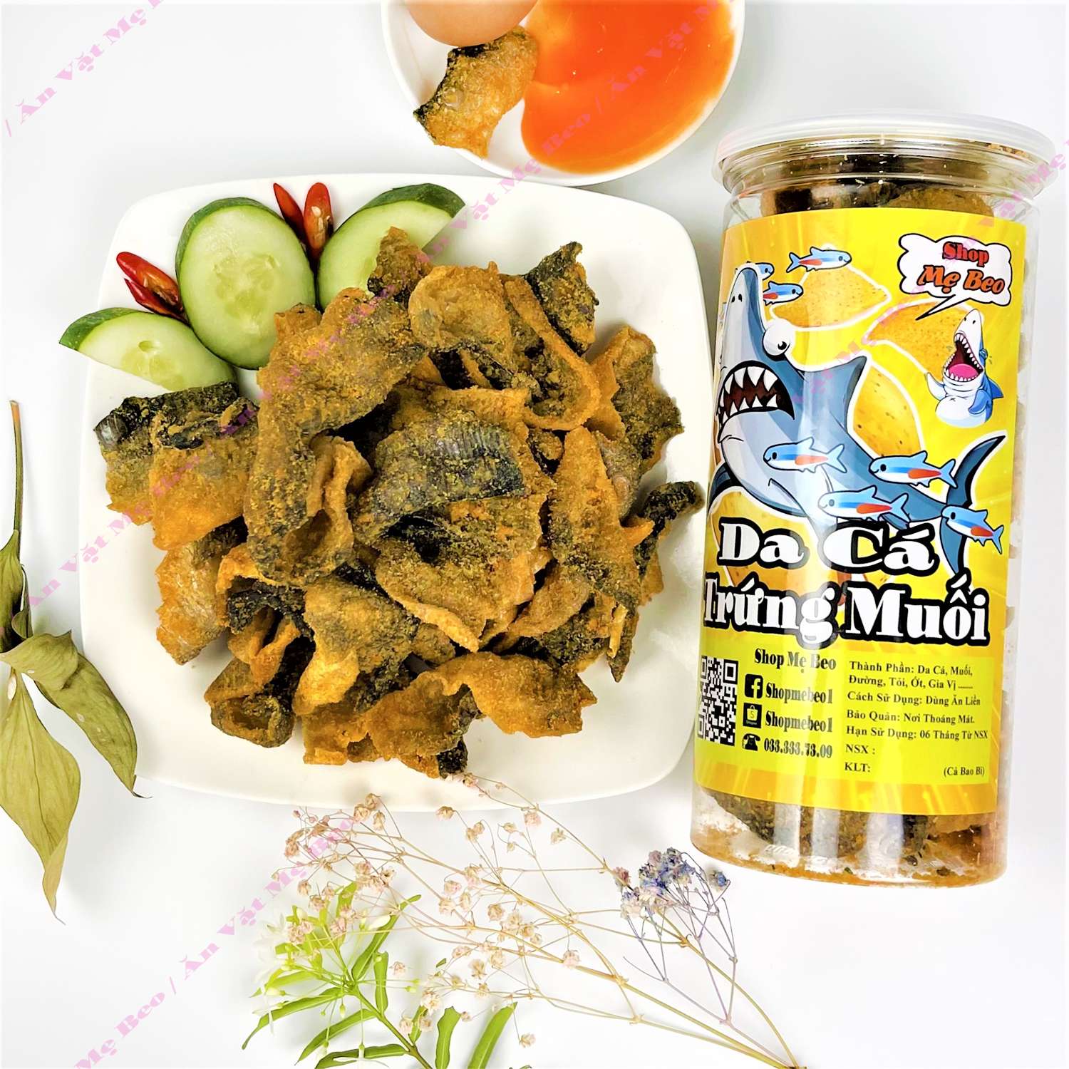 Da cá trứng muối 200gr ăn vặt cực ngon