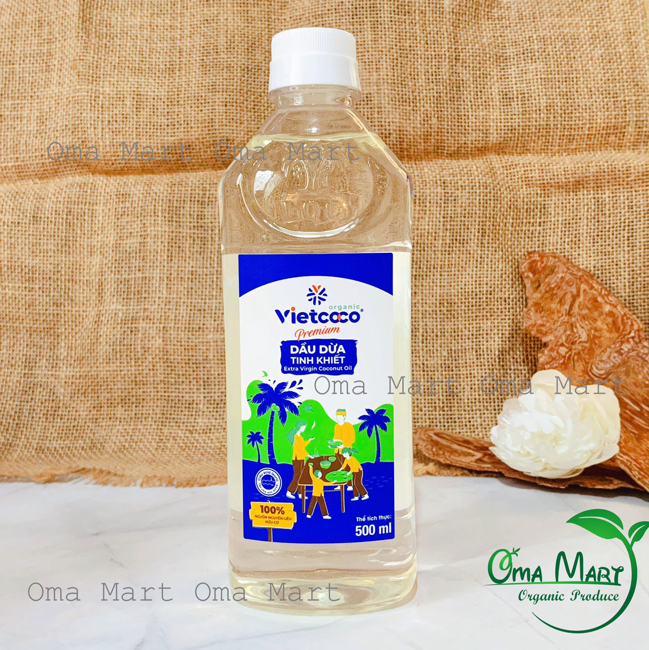 Dầu Dừa Nguyên Chất Hữu Cơ Ép Lạnh Vietcoco 500ml