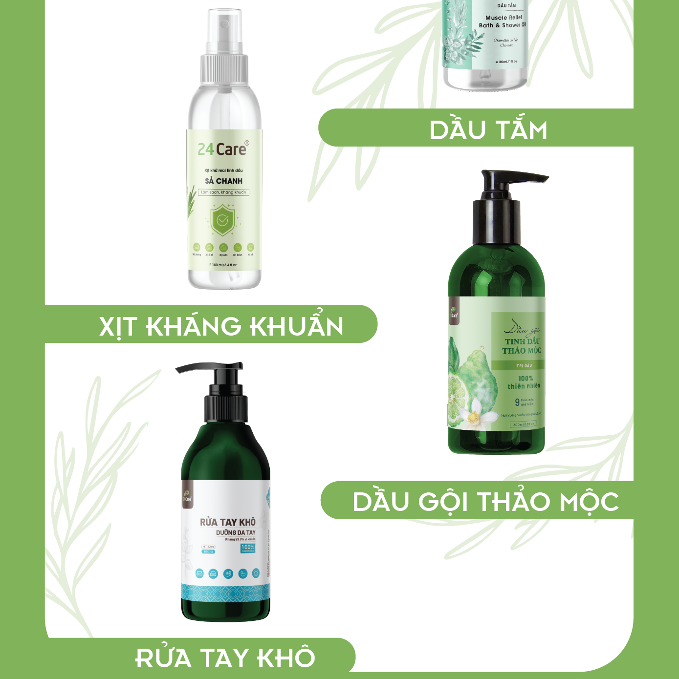 Tinh dầu Bưởi 24Care nguồn gốc thiên nhiên 100% - xông phòng, dưỡng tóc, giảm mỡ bụng 100ml