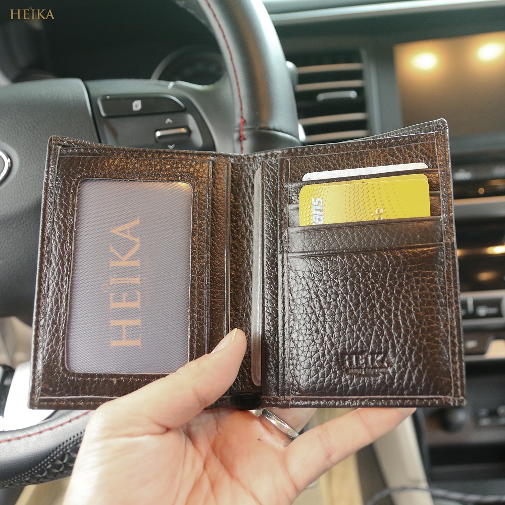 Ví Nam / Bóp Nam  Ví Da Nam / Bóp Da Nam Giá Tận Xưởng Có 3 Ngăn Lớn 1 Khóa Kéo 7 Ngăn Nhỏ Bỏ Vừa Tất Cả Các Loại Giấy Tờ, Bảo hành 24 tháng, thương hiệu Heika