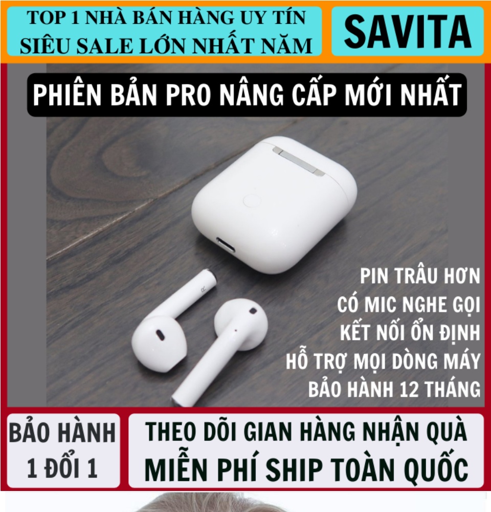 Tai Nghe Bluetooth Thế Hệ 12 5.0 TWS Nút Cảm Ứng Pin Trâu Có Cửa Sổ Kết Nối, Micro Đàm Thoại 2 Bên - Tai Nghe Không Dây Nhét Tai - Tai Nghe Bluetooth Mini - tai nghe bluetooth nhét tai 1