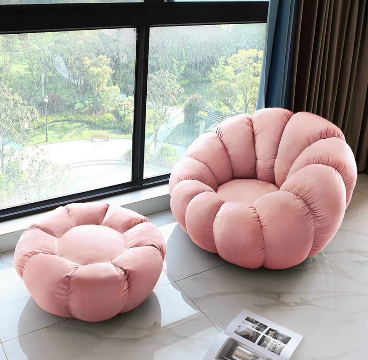 Ghế Xoay 360 [TẶNG THÚ NHỒI BÔNG] Ghế OBAN Cao Cấp Sét 2 Ghế Sang Chảnh -TRANLANSHOP