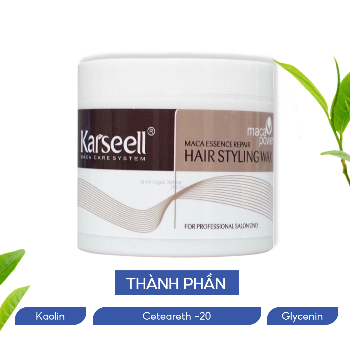 Sáp vuốt tóc nam nữ Karseell Maca Hair Styling Wax 100g, chăm sóc giữ nếp tóc
