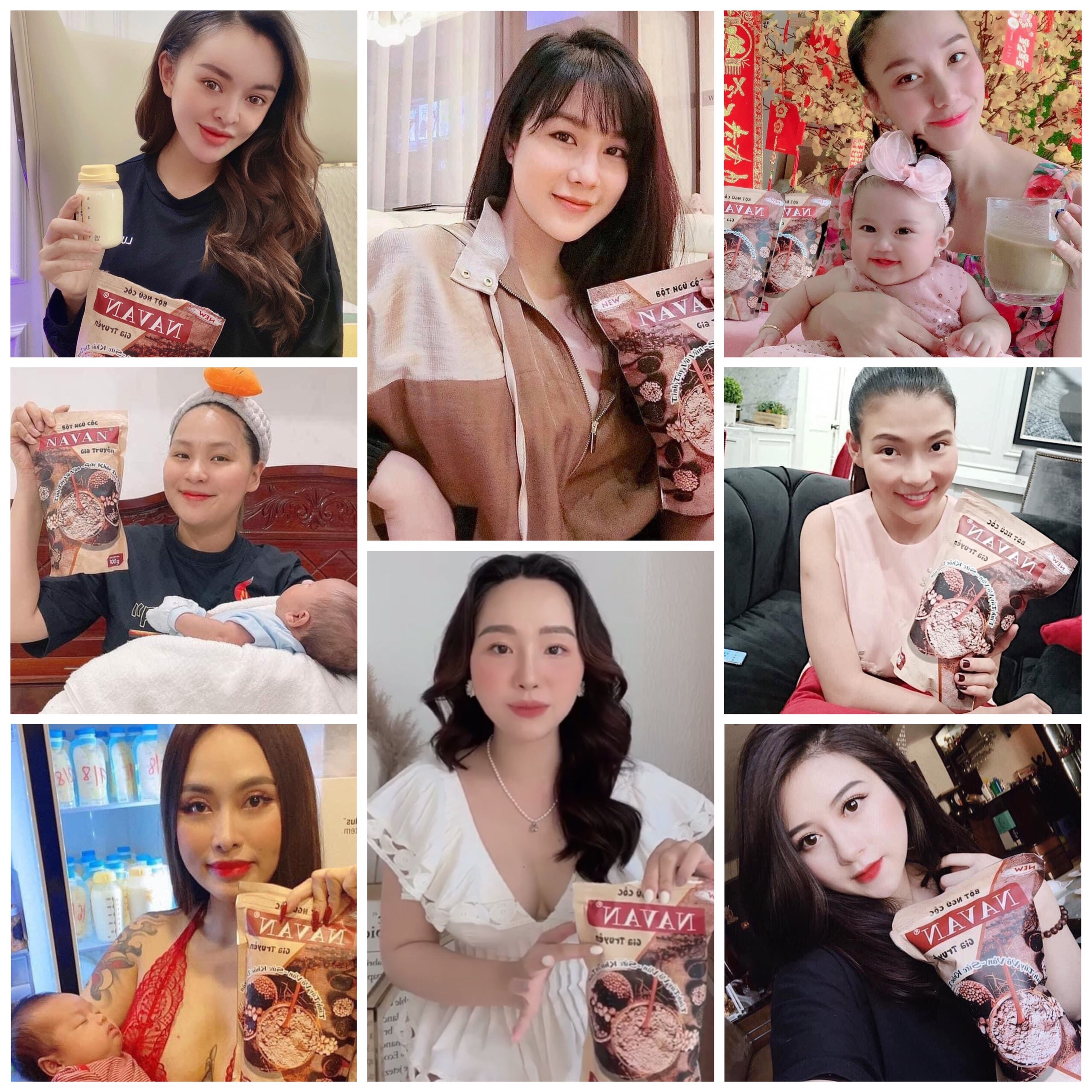 (TẶNG MẶT NẠ) Bột Ngũ Cốc Dinh Dưỡng Navan Cho Bà Bầu, Ngũ Cốc Lợi Sữa Cho Phụ Nữ Sau Sinh 800gr