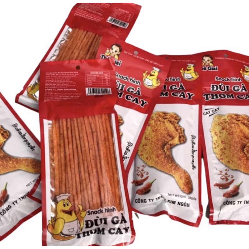 Combo 10 Gói Snack Hình Đùi Gà Thơm Cay