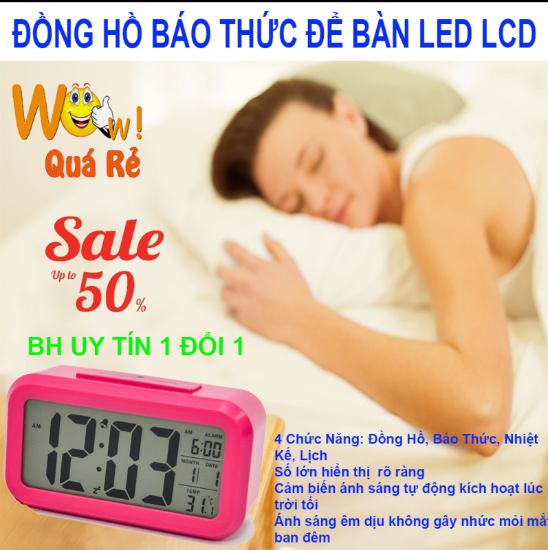 Đồng hồ báo thức lcd alarm clock , Dong ho bao thuc led - CHỌN NGAY Đồng hồ để bàn LCD Led HD51 HL1010 Đa chức năng, Thiết kế tinh xảo loại Cao cấp; MẪU HN- 98, Giảm sốc NGAY TRONG HÔM NAY 50%, Bảo hành uy tín 1 đổi 1 Sp bán chạy