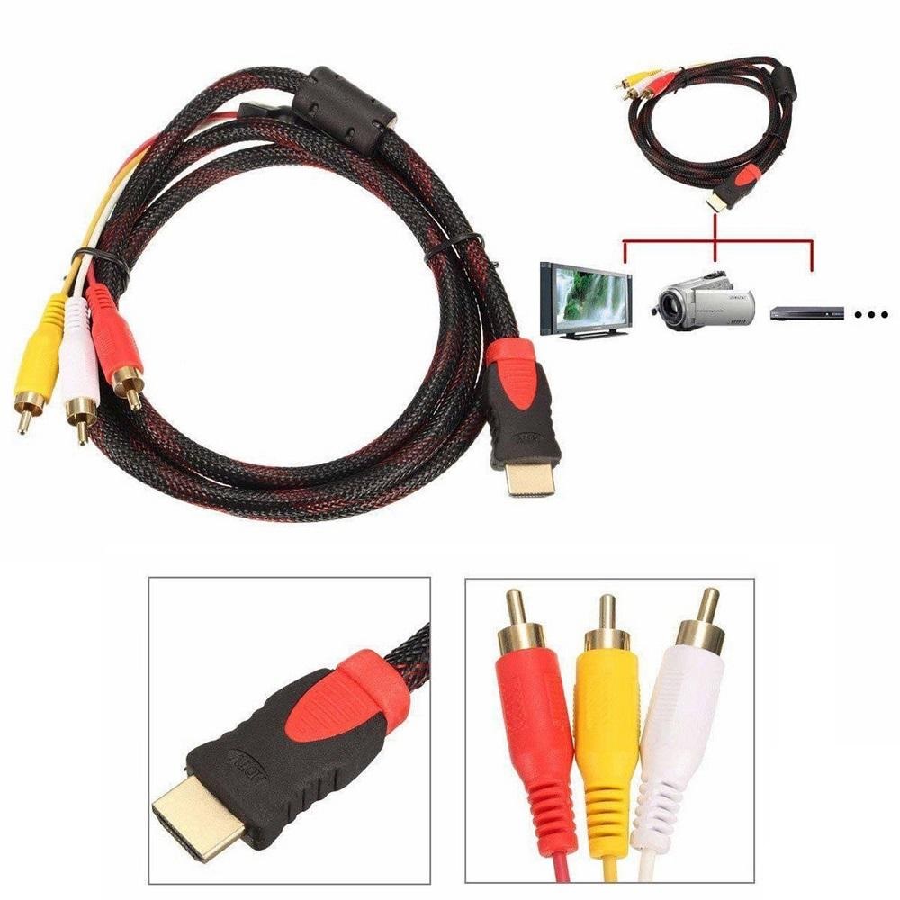 Cáp nối HDMI ra AV 3 đầu hoa sen