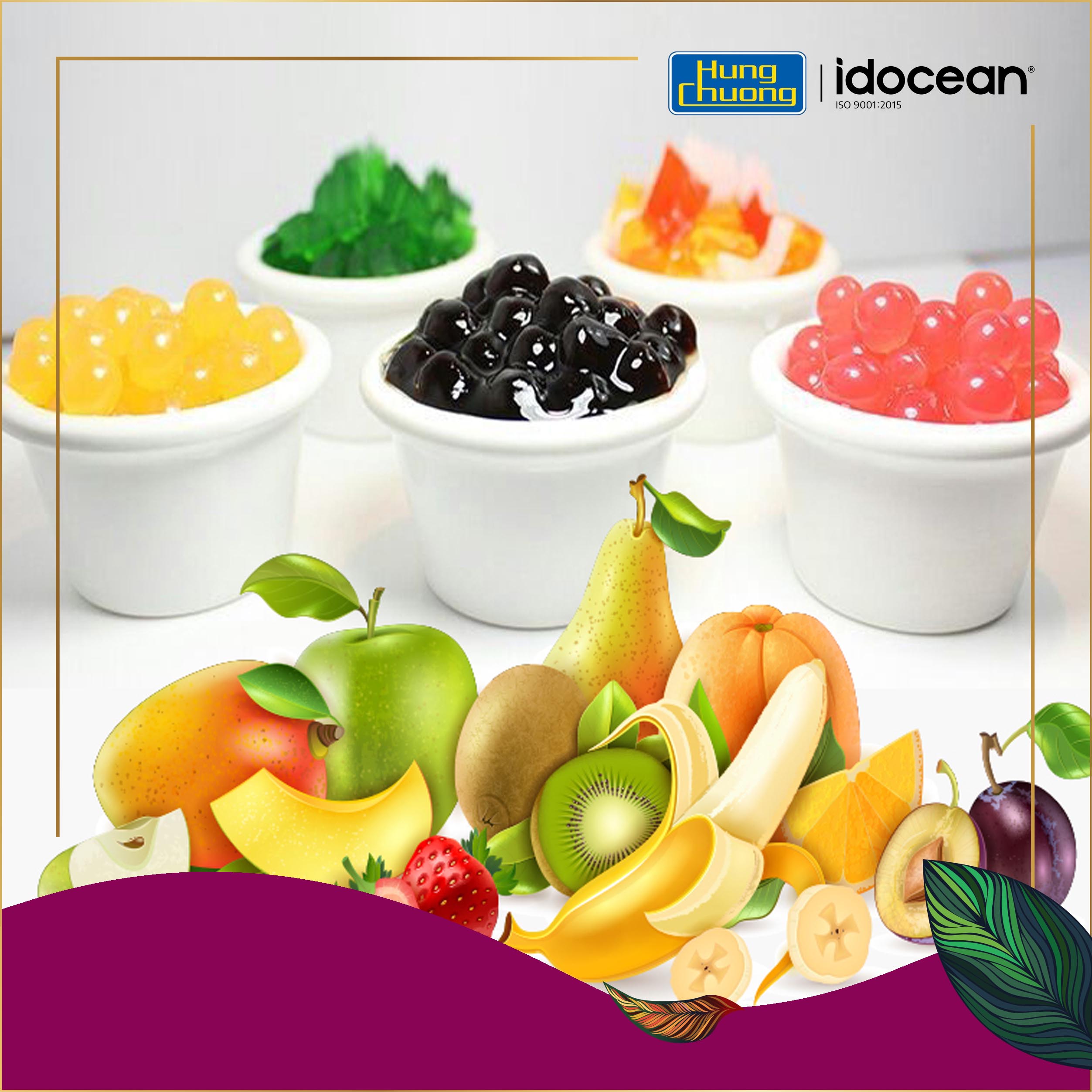 Hạt Thủy Tinh Nho - Hùng Chương - 1kg & 3.2kg - Topping tuyệt hảo cho thức uống (trân châu, hạt jelly, thạch jelly, topping trà sữa - trà trái cây)