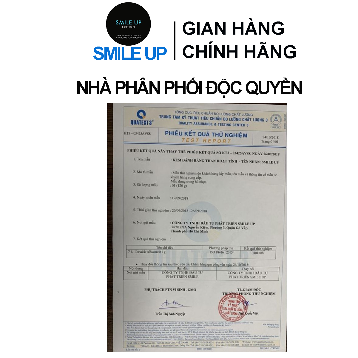 Trắng răng than hoạt tính SMILE UP hủ 100g