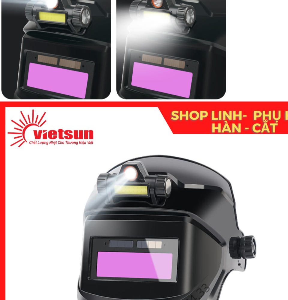 Mặt nạ hàn điện tử tự động loại có đèn