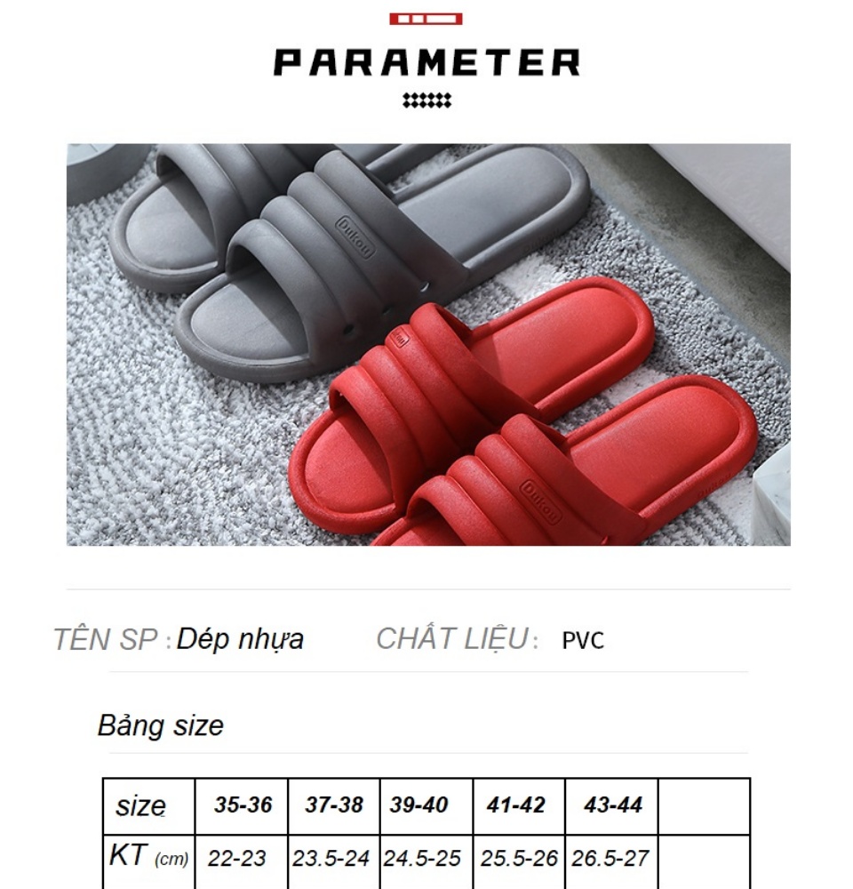 Dép nam nữ đi trong nhà KS01, chất liệu nhựa mềm cao cấp, đúc nguyên khối, đế mềm thoải mái chống trơn trượt phù hợp đi trong nhà, nhà tắm và ngoài trời - DOZIMAX STORE 18