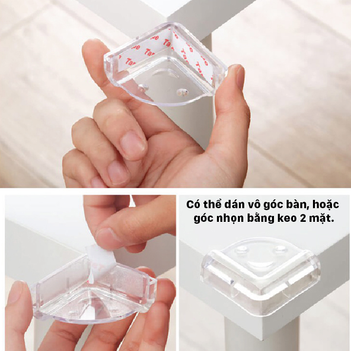 Miếng bọc góc bàn, che cạnh bàn, bọc góc, miếng nhựa dẻo bịt góc bàn, tủ, gường, nẹp góc silicon trong suốt chống va đập an toàn cho bé, miếng dán cạnh bàn, bọc góc cạnh bàn, bọc cạnh bàn silicon, bọc góc bàn nhựa dẻo trong suốt