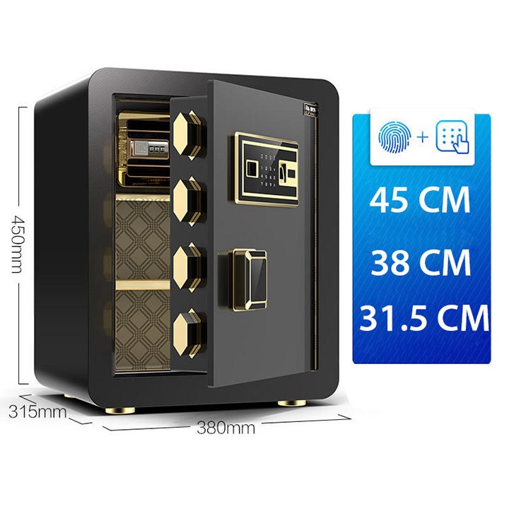 Két sắt điện tử khoá vân tay 4C-5KD cao cấp chuẩn Châu Âu, có cảm ứng vân tay nhận dạng