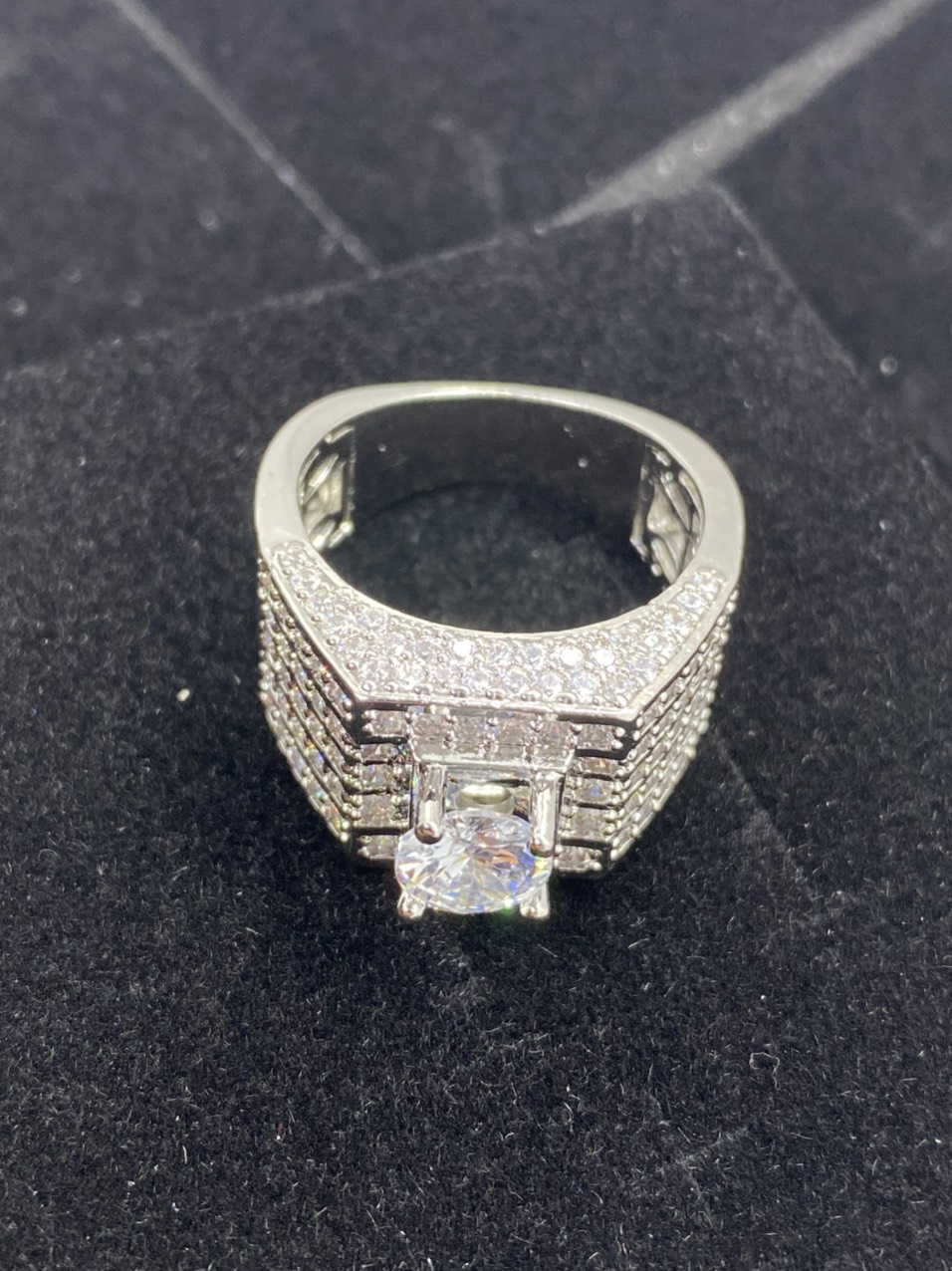 HOÀN TIỀN 15% - Nhẫn nam bạch kim đính đá cao cấp - N6868 Juri shop - Giống Thật 99% - Chất liệu Bạc 925 Bền Màu Vĩnh Viễn Không Đen - Dùng Đi Tiệc