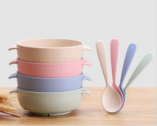 BỘ BÁT THÌA LÚA MẠCH CHO BÉ TẬP ĂN DẶM XINH XẮN TANASA