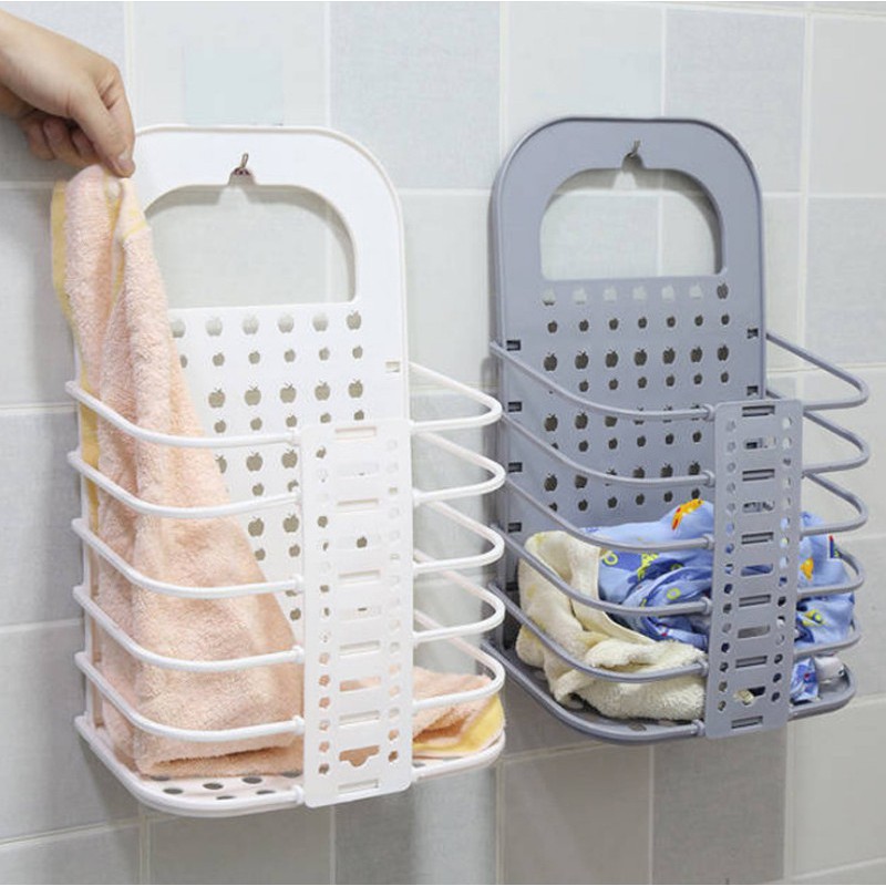Giỏ đựng đồ, giỏ đựng quần áo bẩn, đồ chơi cho bé gấp gọn treo kế máy giặt hoặc treo tường tiện lợi, rổ treo tường đựng đồ dùng sinh hoạt, giỏ nhựa Cozzy house GĐĐGG-CH