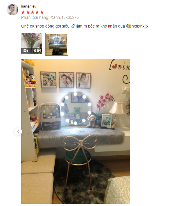 Ghế nơ ngồi trang điểm RIBO HOUSE phong cách hàn quốc khung kim loại chắc chắn bọc nệm cực êm để phòng ngủ hoặc phòng khách màu hồng RIBO40x1