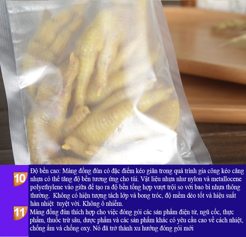 Bộ 100 túi hút chân không size 30x40 cm một mặt nhám, loại 1, không kén túi ,dai, bền, an toàn và hữu ích