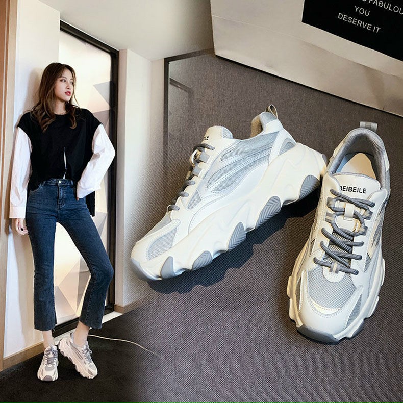 giày thể thao nữ sneaker mẫu mới yz 700 đế độn 5p  đi chơi , thể thao  đường vải đẹp hàng chất