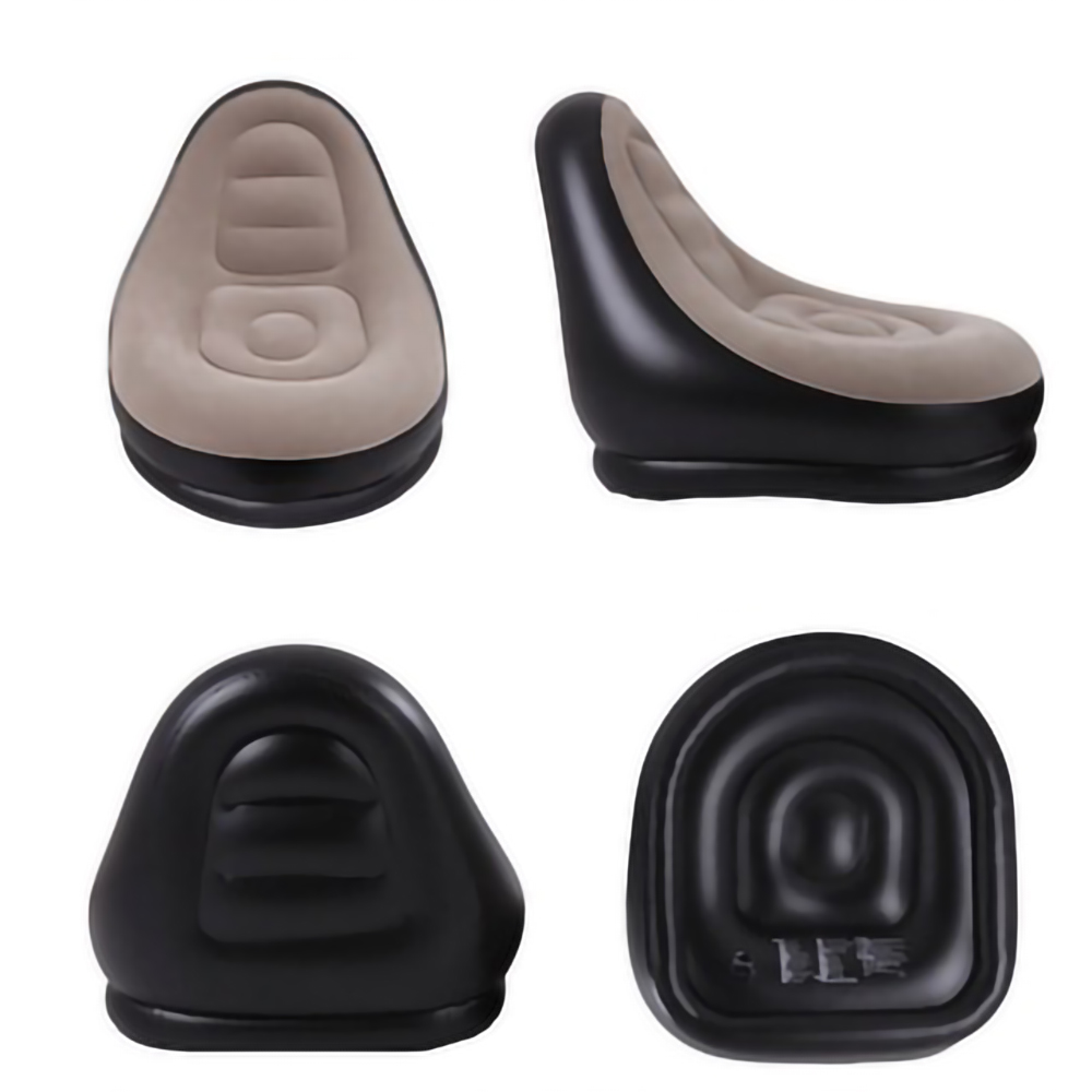 Ghế hơi thư giãn kèm ghế đôn, ghế bơm hơi tựa lưng bọc nhung mềm mịn, ghế thư giãn có gác chân cao cấp, sofa bơm hơi tiện dụng, sofa thư giãn đọc sách - kagu HC011