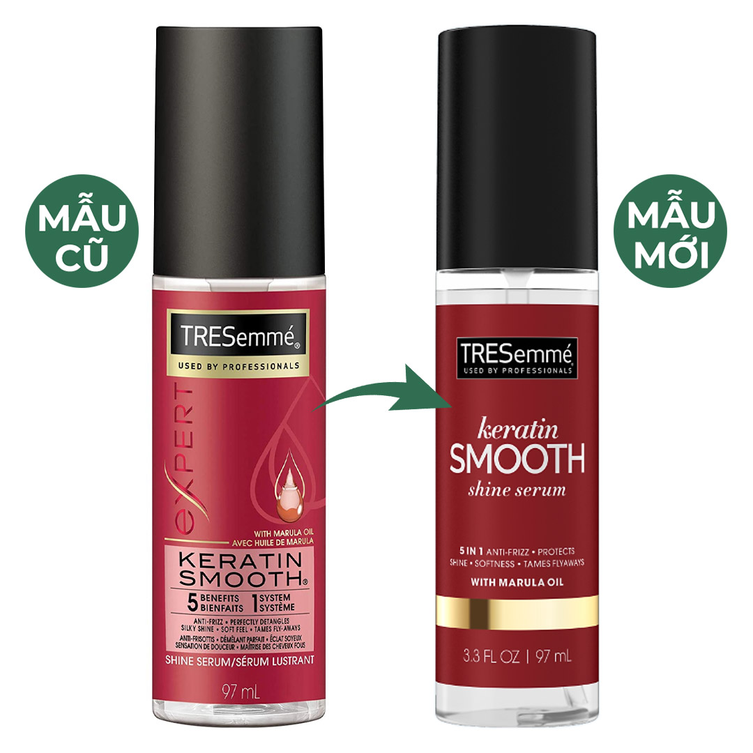 Serum Dưỡng Tóc TRESEMME Keratin Smooth Xịt Dưỡng tóc tạo kiểu Dầu Marula & Keratin Tóc Vào Nếp Bóng Mượt 97ml