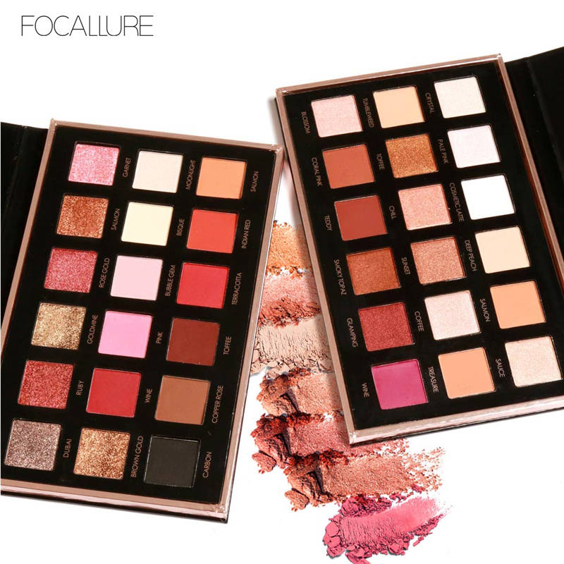 Bảng Phấn Mắt 18 Màu Focallure We Care Your Favors 18 Shades Full Function Palette With Mirror (FA40) _ Focallure Chính Hãng