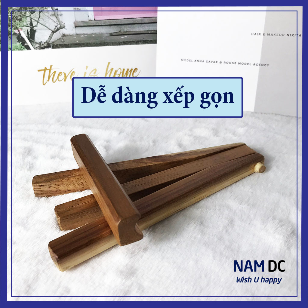 Giá để điện thoại gỗ, kệ đỡ điện thoại, loại 3 chân