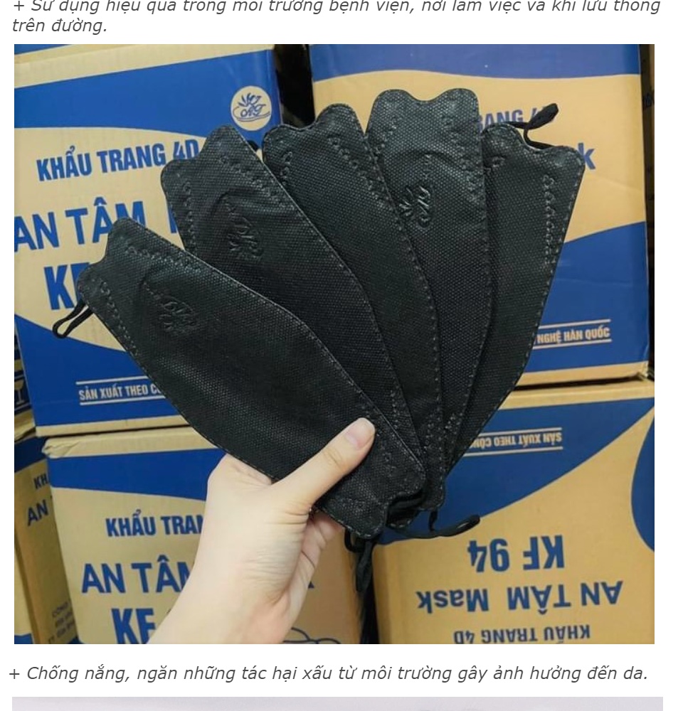 HOÀN TIỀN 15% - THÙNG 300 CÁI KHẨU TRANG KF94 4D- HOÀNG DŨNG - UNIMASK TUỲ MÀU