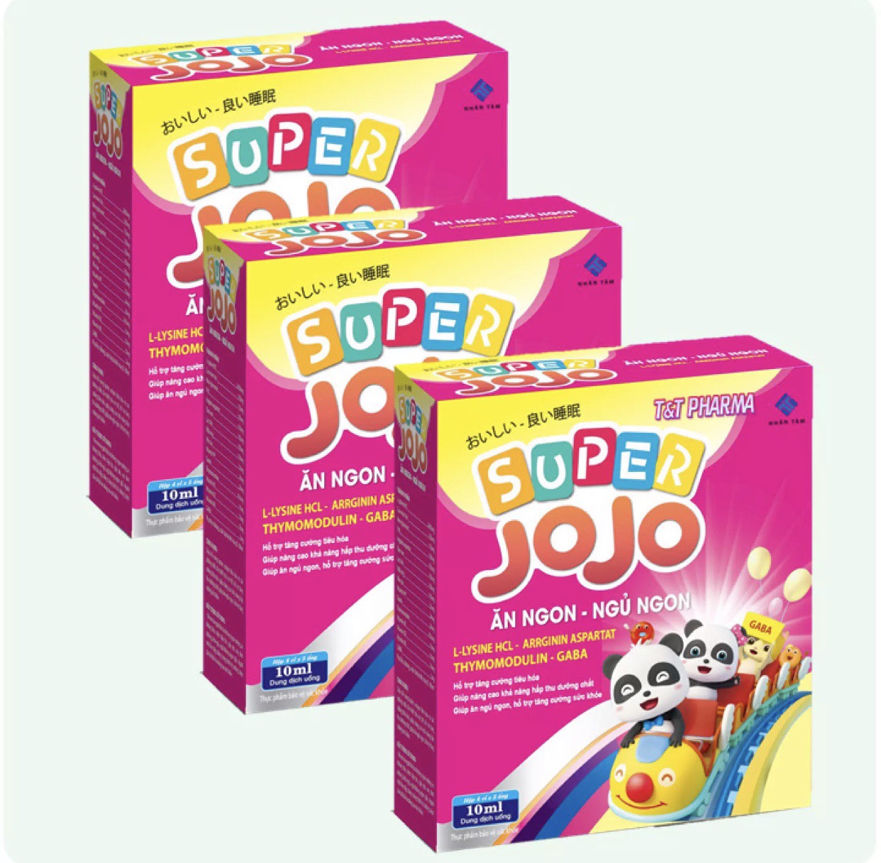 Siro Ăn ngủ ngon Super JoJo - Bổ sung Lysin, Vitamin B1, B6 giúp bé ăn ngon, ngủ tốt, tăng sức đề kháng- Hộp 20 ống