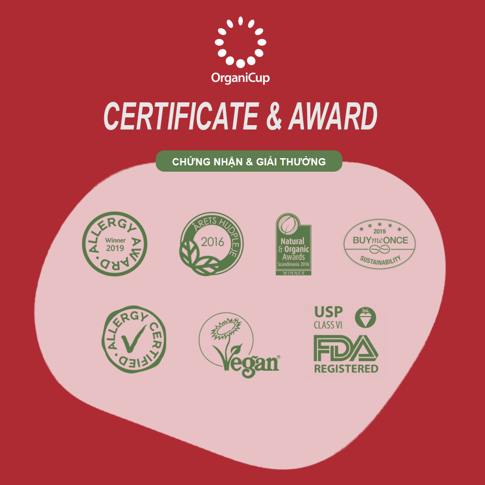 Cốc nguyệt san OrganiCup [Size B] - Nhập khẩu Đan Mạch