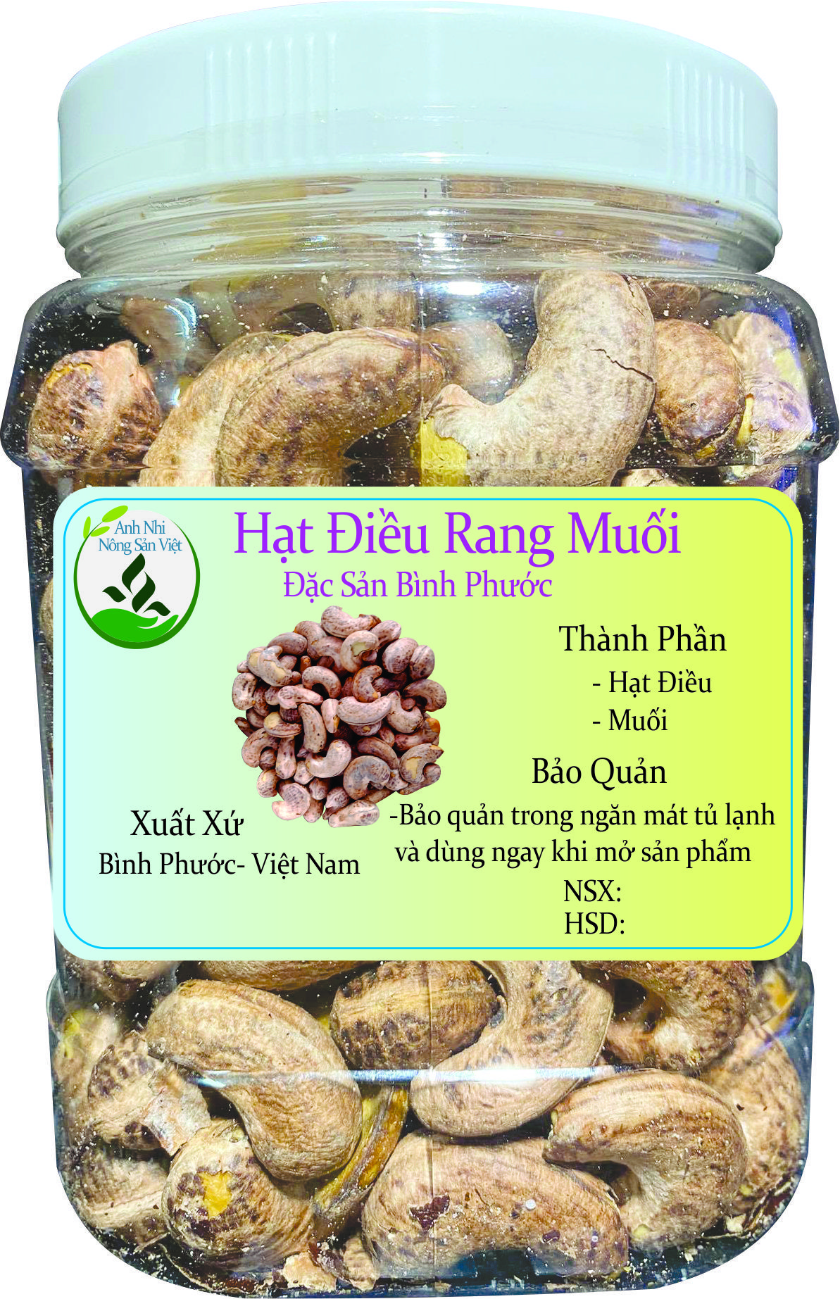 0.5kg Hạt điều rang muối- Đặc sản Bình Phước- Loại 1 xuất khẩu