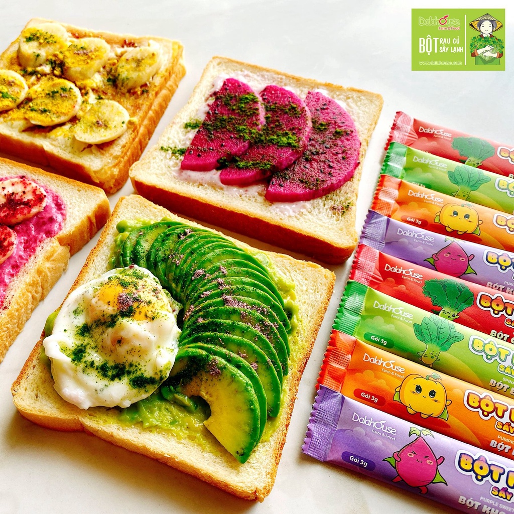 Bột Rau Củ, 100% Organic- Dinh Dưỡng Thiết Yếu Cho Bé Tăng Cân, Tăng Sức Đề Kháng, gói 3gr