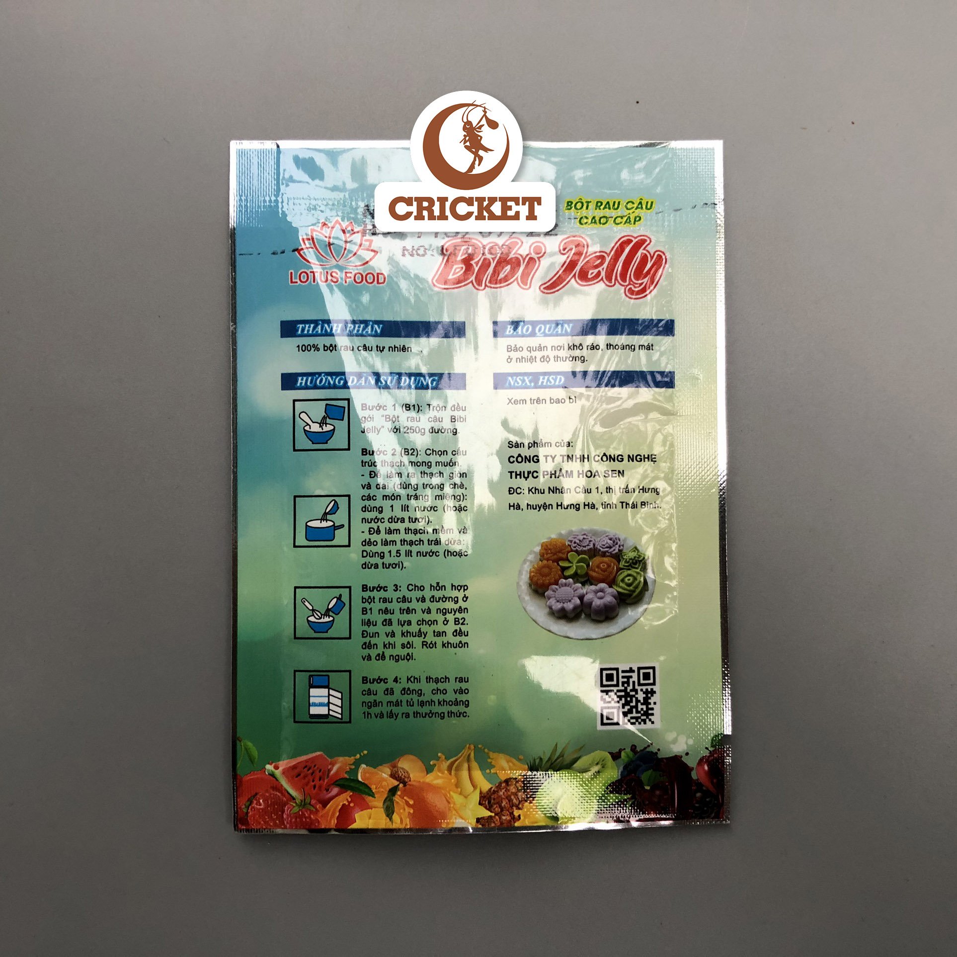 Bột Rau Câu Cao Cấp Bibi Jelly - Gói 12g