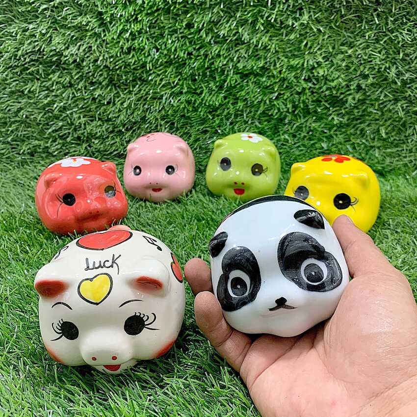 Heo Đất Mini tiết kiệm tiền gốm men sứ Bát Tràng cao cấp (1 con) – Ống Heo Mini chưng bàn làm việc, bàn học – Lợn Đất Mini phong thủy thu hút tài lộc