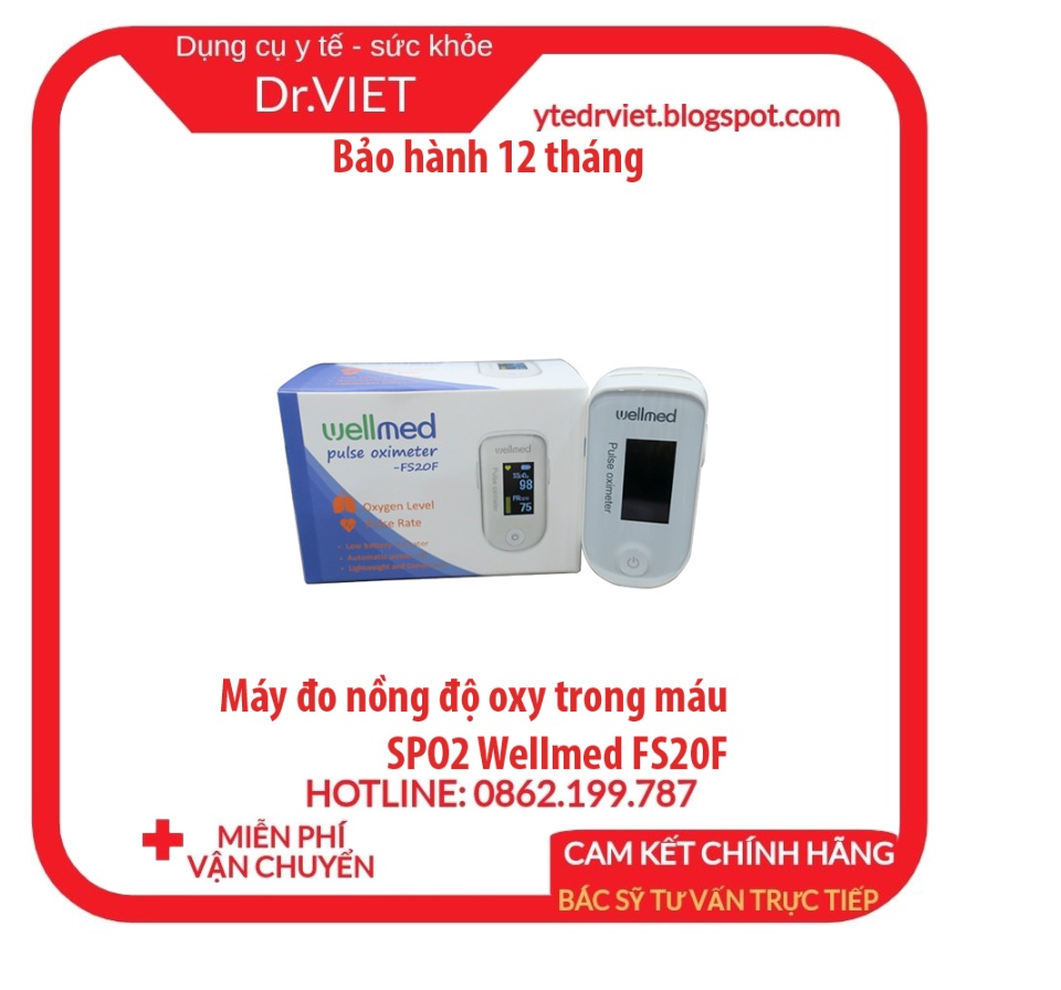 Máy đo nồng độ oxy trong máu SPO2 Wellmed FS20F kích thước nhỏ gọn, dễ mang theo. 1 nút bấm ,dễ dàng sử dụng cho mọi lứa tuổi, ít tiêu thụ điện năng. Màn hình led, độ bao phủ màu cao. Bảo hành 12 tháng 51 Máy đo nồng độ oxy trong máu SPO2 Wellmed FS20F kích thước nhỏ gọn, dễ mang theo. 1 nút bấm ,dễ dàng sử dụng cho mọi lứa tuổi, ít tiêu thụ điện năng. Màn hình led, độ bao phủ màu cao. Bảo hành 12 tháng