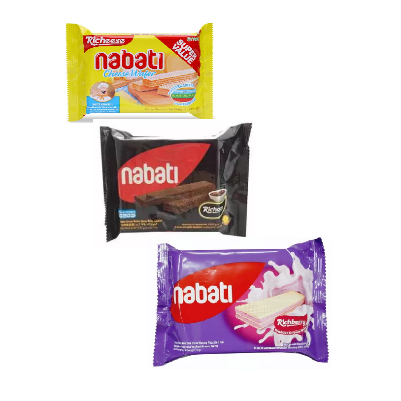 Bánh Nabati, bánh kem xốp vị phô mai/ socola/ sữa chua việt quất (gói 50g) | bánh kẹo Mẹ Bill