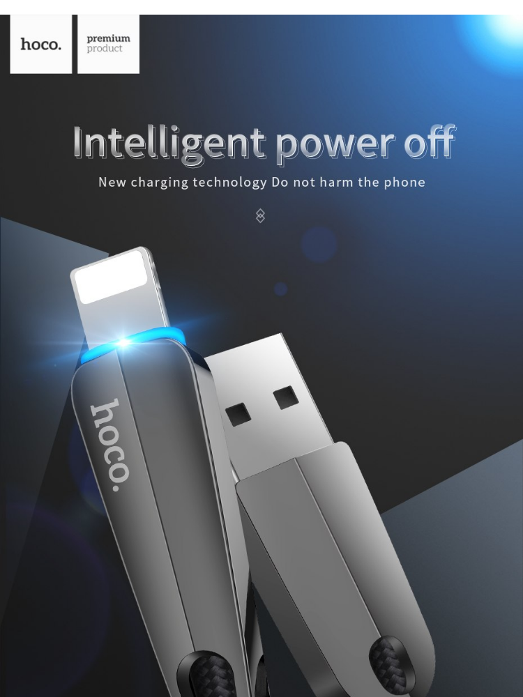 Cáp Sạc Tự Ngắt Hoco U35 Cho iPhone 7 - Dài 1.2m