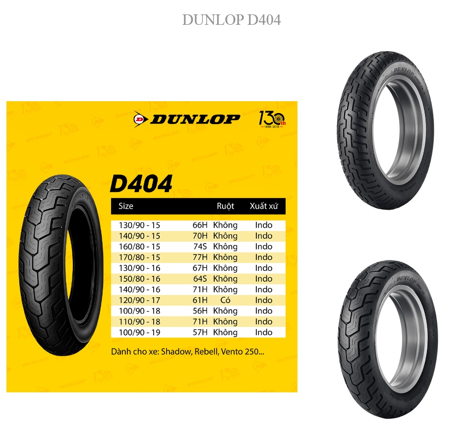 Vỏ, lốp xe máy Dunlop 120/90-17 D404F | Lazada.vn