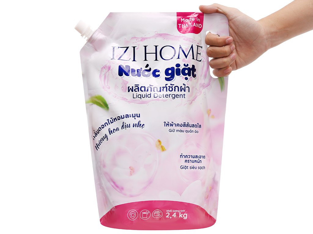 Nước giặt IZI HOME hương hoa dịu nhẹ túi 2.4 lít BH10