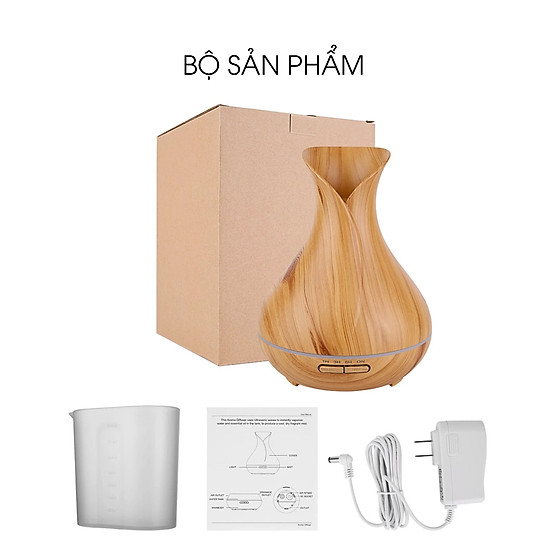 Máy xông tinh dầu Vdecor hoa lục bình dung tích 500ml cao cấp, tặng 1 tinh dầu
