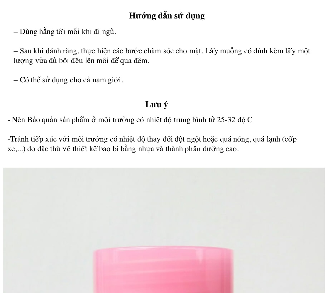 Mặt nạ ngủ dưỡng môi mềm mượt Laneige Lip Sleeping Mask 3g (Mini Size) _ Laneige Chính Hãng