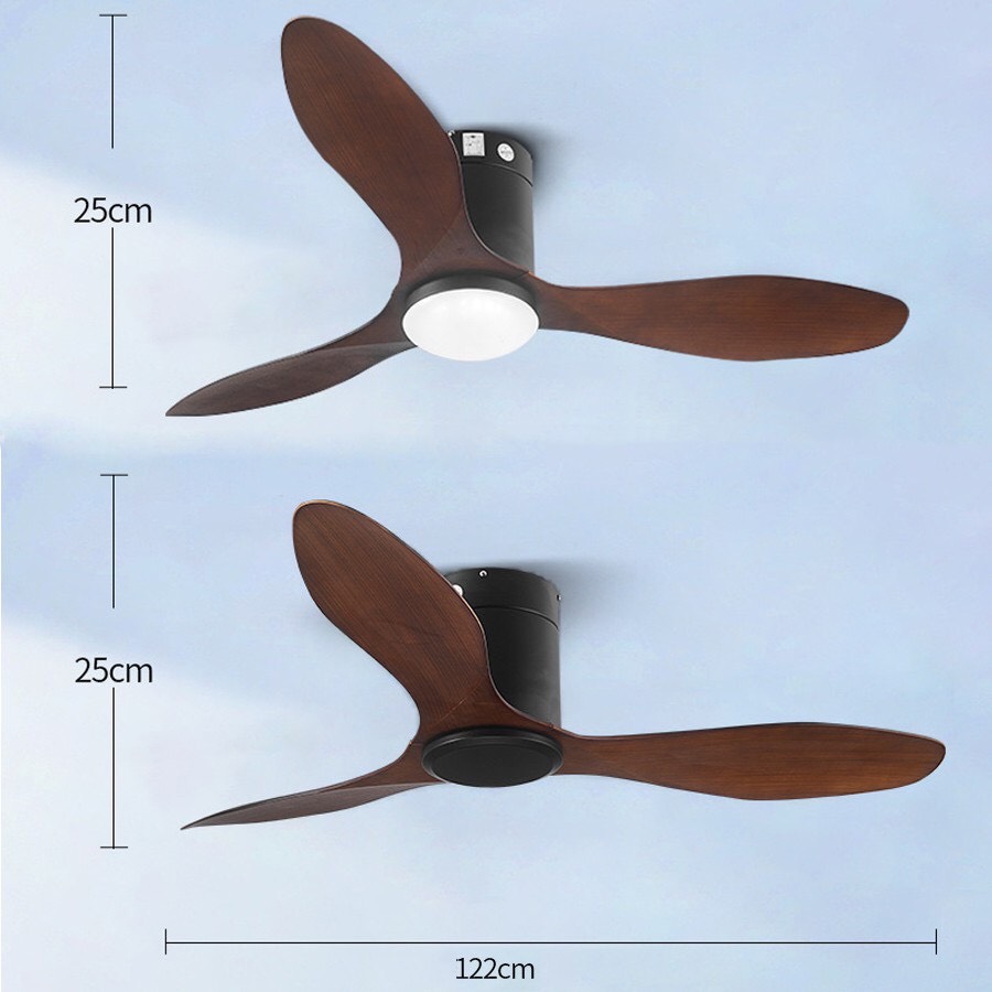 Quạt Trần 3 Cánh Cho Nhà Chung Cư Trần Thấp,Động Cơ DC 6 Tốc Độ,Thiết Kế Hiện Đại,Bảo Hành 5 Năm