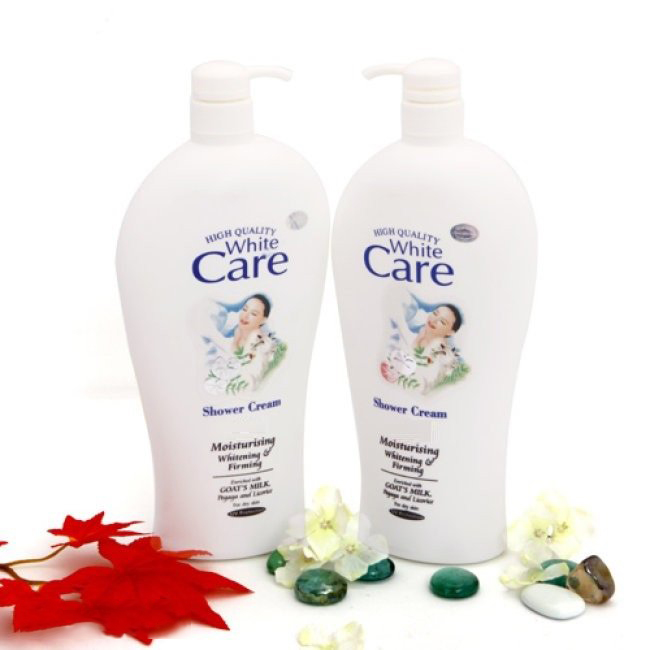 Sữa Tắm Dê White Care 9x Cao Cấp Chai Khổng Lồ 1200ml, (Date: 36 Tháng) Hương Thơm Quyến Rũ - Sữa Tắm Dê Care Cho Làn Da Mịn Màng Như Lụa