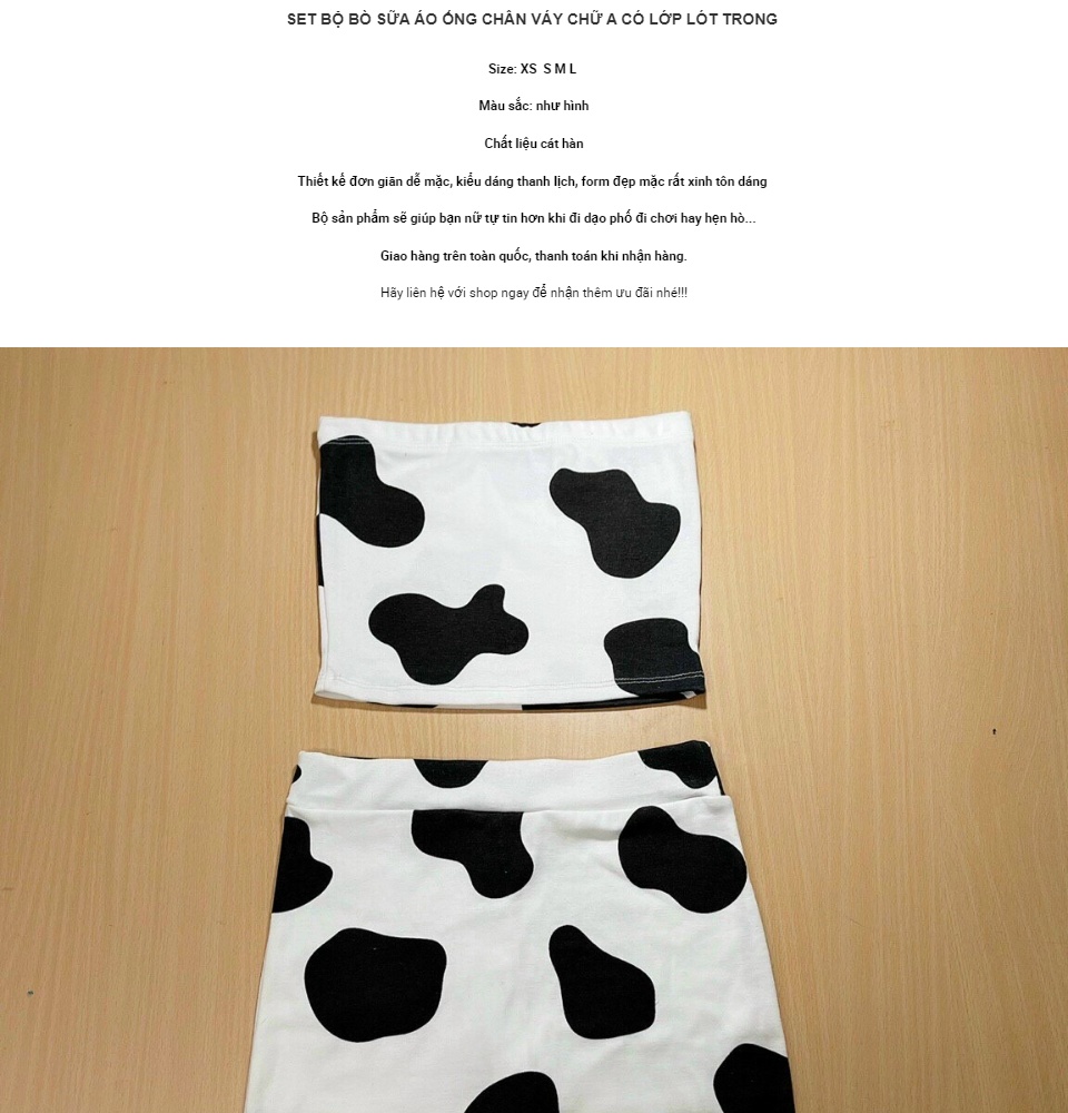 ORDER] Áo thun mỏng dáng ôm tay dài, Chân váy chữa A chân váy ngắn họa tiết bò  sữa tính ulzzang - Có ảnh thật | Shopee Việt Nam