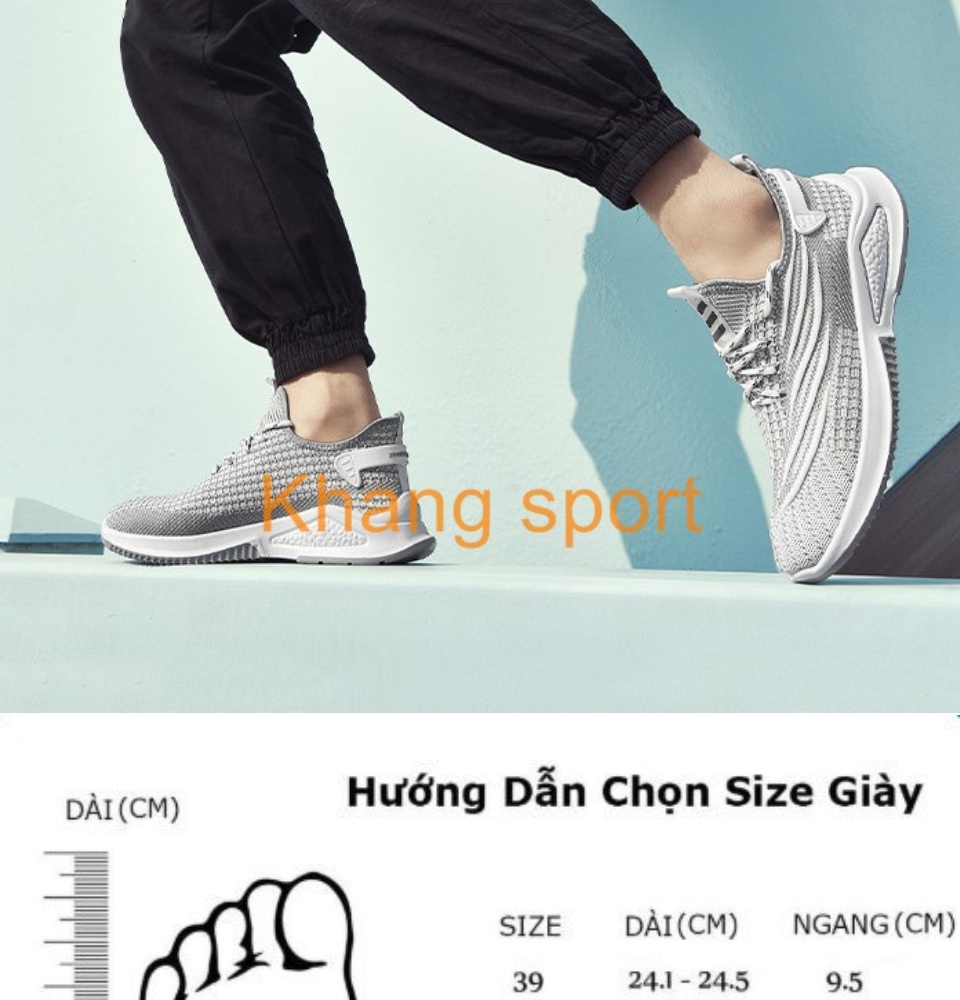 Giày nam sneaker đế cao su Khang Sport giày thể thao nam G639 8