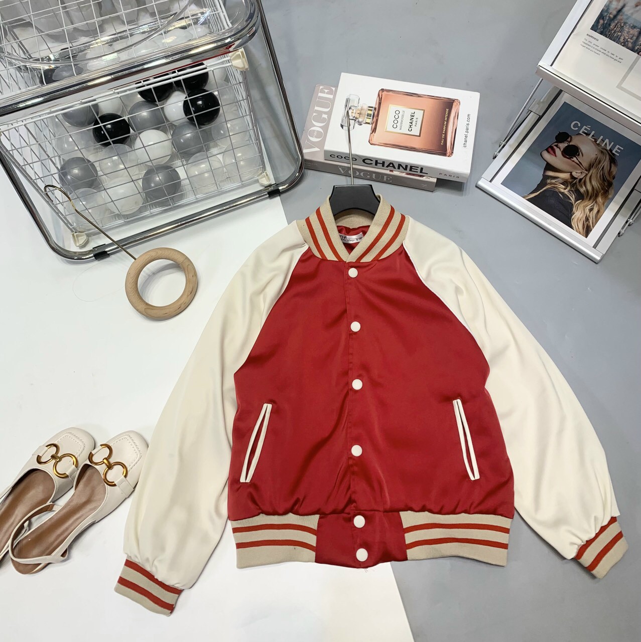 ÁO BOMBER LỤA HÀNG 2 LỚP CHỮ IN Ở LƯNG SL002