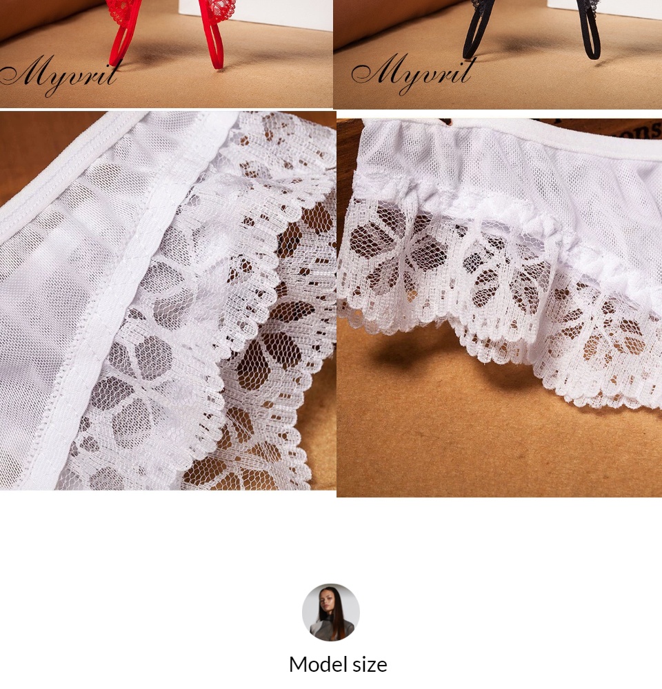 Quần lót nữ Sexy, Quần ren lọt khe xẻ đáy siêu quyến rũ QK08 5